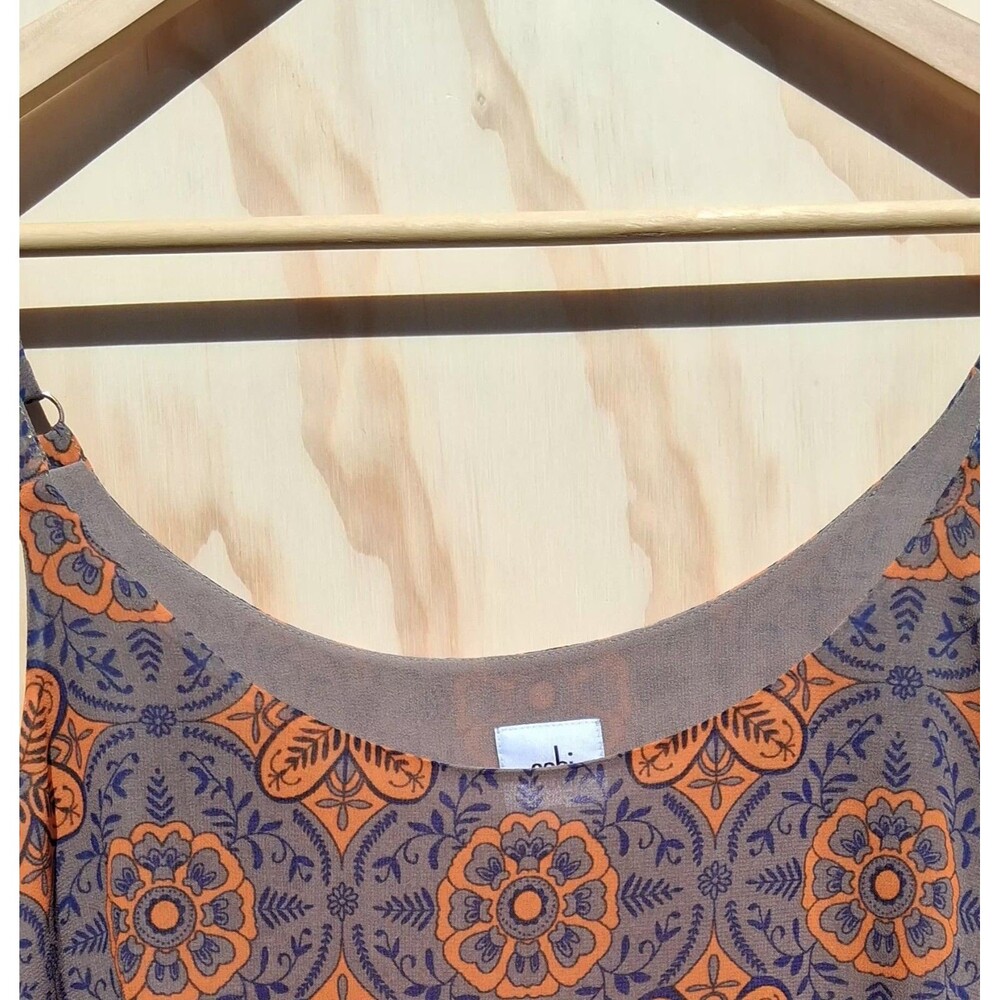 CAbi Arabesque Cami Style 3082 Small Boho Medallion Adjustable Strap Tank Top - Picture 4 of 6
